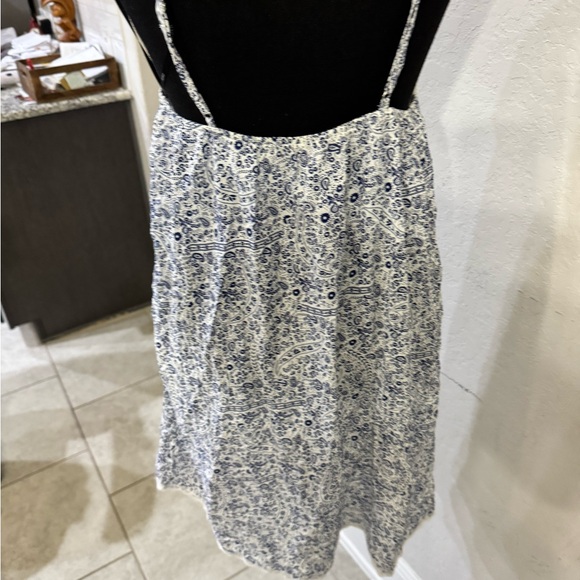 Blue and White Lace Slip Dress - Picture 3 of 4